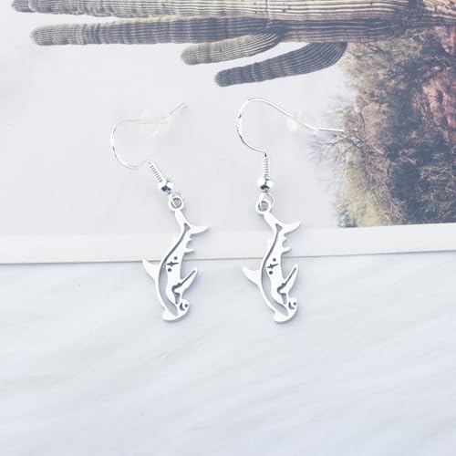 OKEYCH Hammerhead Shark Lover Gift Hammerhead Shark Design Earrings Love Hammerhead Shark Jewelry Hammerhead Shark Merch3