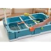 EastPoint 5-in-1 Tabletop Stadium Game Center - Teal, Plastic - Foosball Table Competition - Air Hockey Table for Kids Fun - Pinball Machine & Football Games Variety