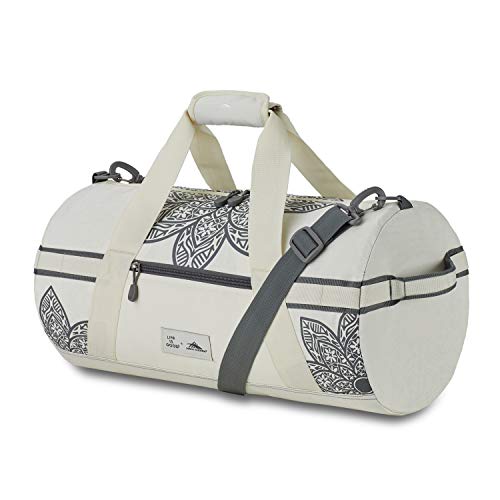 High Sierra Life Is Good Mandala Cargo Duffel Bag, Putty White/Slate Grey