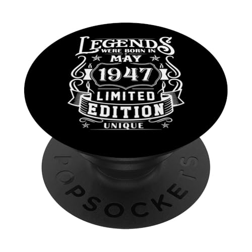 Cumpleaños Mayo 1947 Edición Limitada Regalo Legend May PopSockets PopGrip Intercambiable