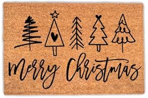 SereneLife Merry Christmas Tree Doormat