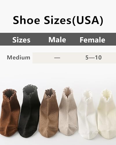 Women Ruffle Ankle Socks Cute Frilly Socks Solid Color Casual Soft Cotton Knit Sock Lettuce Frilly Crew Socks 6 Pair2