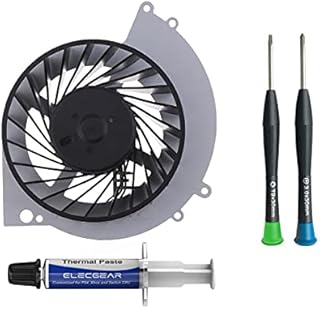 ElecGear Replacement Internal Cooling Fan for PS4 CUH-1xxx, Playstation 4 CPU Heatsink Cooler, Thermal Compound Paste, TR9 Torx Security, PH1 Screwdriver Repair Tool Kit