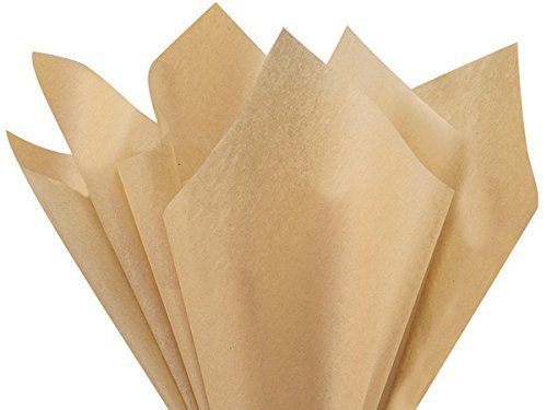 Flexicore Packaging |Natural Tan Gift Wrap Tissue Paper | Size: 15 Inch X 20 Inch | Count: 10 Sheets | Color: Natural Tan | Diy Craft, Art, Wrapping, Crepe, Decorations, Pom Pom, Packing & Party #TOP24