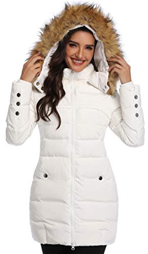 Epsion Women's Hooded Thickened Long Down Jacket Winter Down Parka Puffer Jacket2