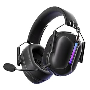 Wireless Gaming Headset, 2.4GHz USB Gaming Headphones Wireless for PC, PS5, PS4, Switch, Headset with Microphone, Bluetooth 5.2 Gaming Headset for Laptop, Computer, Wired Headset Mode for Xbox Series