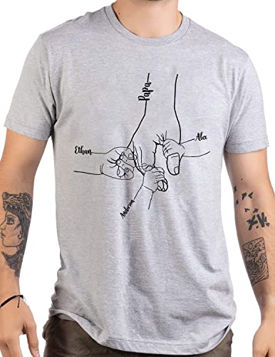 Product Image of the Personalized Papa Grandkids Shirt, Pa Grandpa Birthday Gift, Father's Day Grandpa Gifts