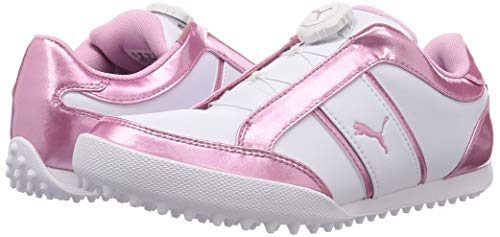 [プーマ] ゴルフ スパイクレスシューズ モノライトキャット プロ レディース プーマホワイト/メタリックピンク 22.5 cm 2E 7枚目