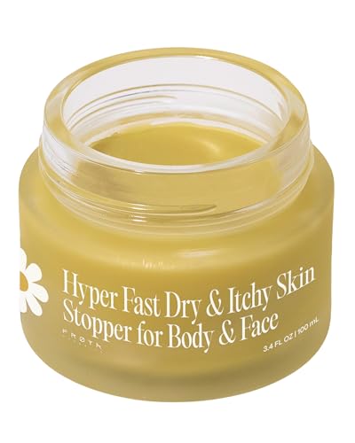 FRYA Organics | Soothing Relief Balm for Red Itchy Flaky Skin | Blue Chamomile & Thistle for Chronic Dryness | Soothes Irritation Redness & Discomfort | Face & Body Moisturizer | Natural | 100ml