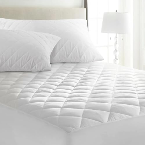 Extra Deep 40cm Quilted Mattress Protector 100 Cotton Fitted Bed