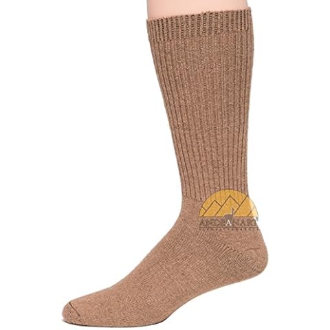 AndeanSun Alpaca Socks with Real Copper Fibers and Organic Pima Cotton (Light Rose Brown, Large) Cover