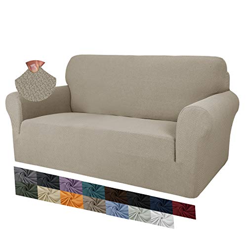 MAXIJIN Creative Jacquard Couchbezüge für 2-Sitzer, Super Stretch rutschfeste Liebessitz Sofabezug für Hunde Haustierfreundliche elastische Protector Loveseat Schonbezüge (2 Sitzer, Khaki) MAXIJIN Creative Jacquard Couchbezüge für 2-Sitzer, Super Stretch rutschfeste Liebessitz Sofabezug für Hunde Haustierfreundliche elastische Protector Loveseat Schonbezüge (2 Sitzer, Khaki)