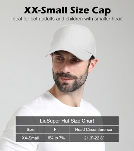Image of LiuSuper Hats for Small Heads Men, Petite Baseball Caps for Women, XXS Adjustable Trucker Hat Dad Hat(21.3 inch-22.8 inch, 54cm-58cm)