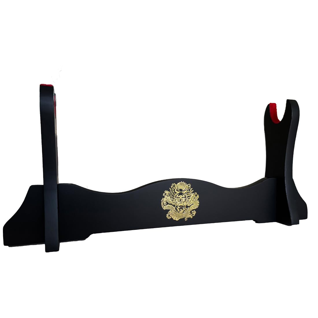 Sword Holder Japanese Velvet Padded Katana Stand Samurai Display Rack Support All Sword ragon Pattern,1 Tier