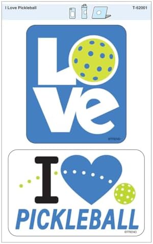 I Love Pickleball Vinyl Stickers, 2 ct. image 2