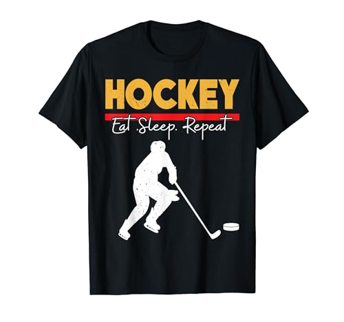 Eat Sleep Ice Hockey Repeat Gifts - Camiseta para hombres, mujeres y niños Camiseta