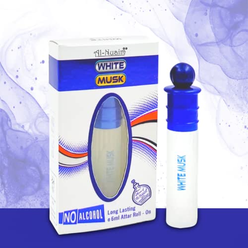 Al Nuaim White Musk Attar Roll On Alcohol Free 6ml