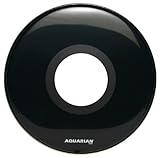 Aquarian Drumheads PTCC22BK Center Ported Bass 22-inch Bass Drum Head, gloss black
