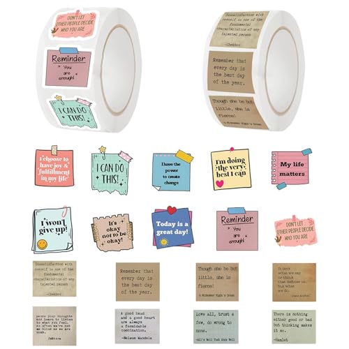 1000 Pcs Motivational Sticker,Waterproof Vinyl Inspirational