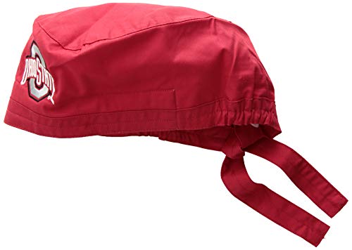 WonderWork Mens Ohio State University Scrub Cap, Ohio State Red, One Size US