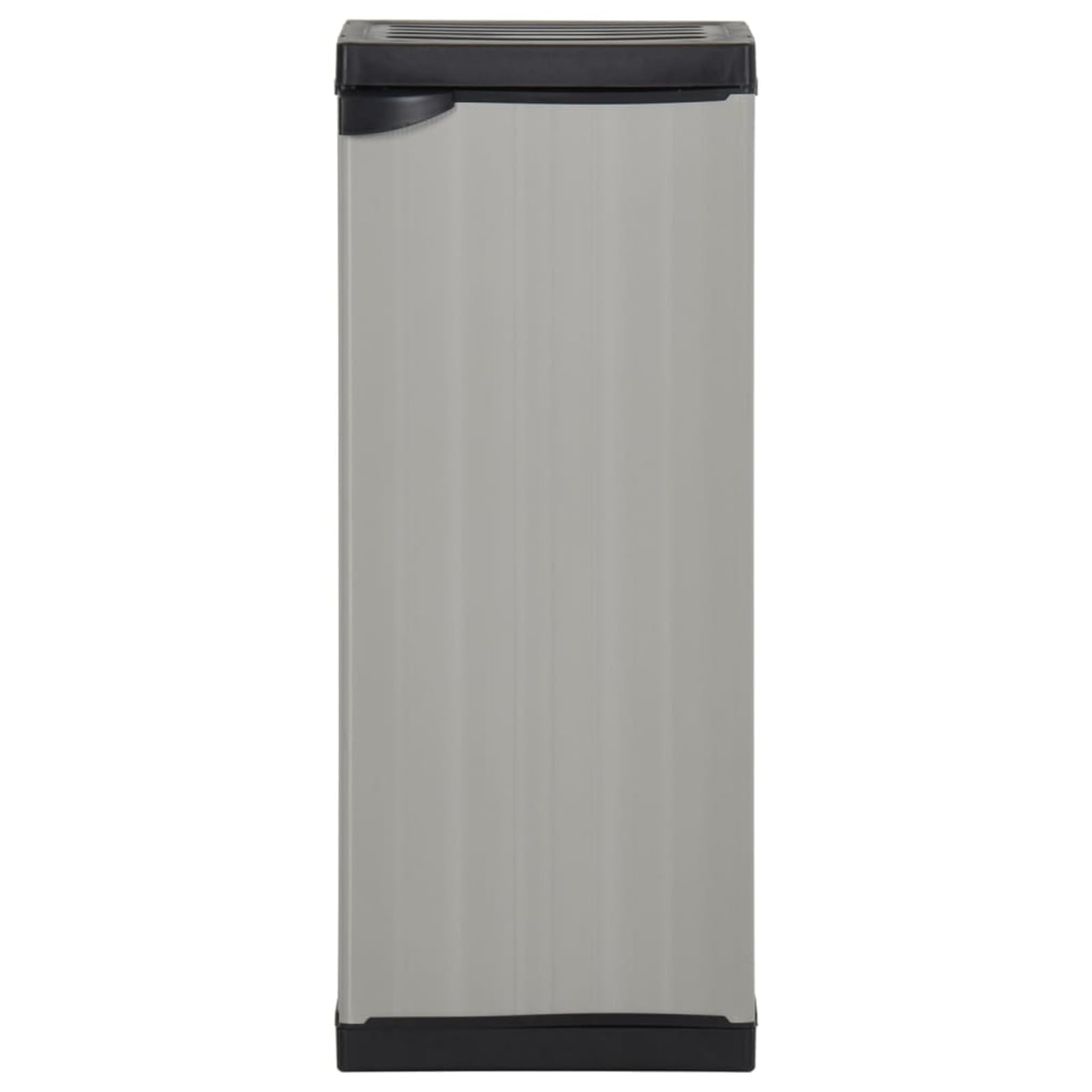Swpsd Garden Storage Cabinet with Lock, Outdoor Plastic Tool Cabinet Grey and Black 35x40x85 cm, PVC PP Polypropylene Organizer for Garden Patio 340982