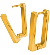 Soul-Cats Edelstahl Ohrringe Rechteck - Moderner Unisex Schmuck In Silber