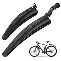 Ledeak Fahrrad Schutzblech Set, Verstellbare Universal Rennrad Vorne Hinten Fahrradschutzblech Mountainbike Fahrrad Kotfl¨¹Gel Steckschutzblech Zubeh?r f¨¹r MTB Citybike 20-26 Zoll R?der (Schwarz)