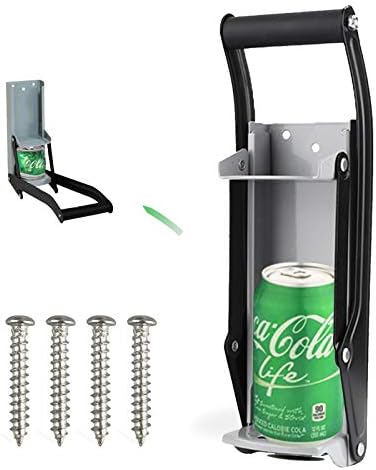 Benfu 12-Ounce and 16-Ounce Can Crushers, Wall-Mounted Crushers, Upgraded Handles, Environmentally Friendly Recycling Tools for Recycling Soda and Beer Cans, Etc. (gray)