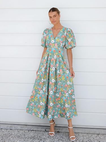 Image of Maxigerui Women's Summer Floral Maxi Dress Spring Wedding Guest Dress 2026