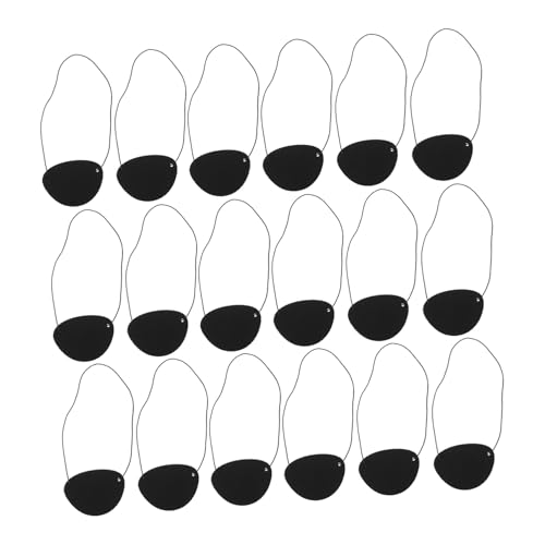 Healvian 50 Stück Augenklappe Piraten Filz Augenmaske mit Elastischem Band Einäugige Augenklappen Kostüm Zubehör für Erwachsene Halloween Cosplay Partyartikel Piratenthema Cosplay