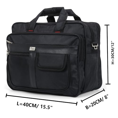 Image of 25 Ltrs, 15.5 Inch Polyester Messenger Bag, Multipurpose Bag for Mechanics, Electrician & Technician, Office Bag with 7 Pockets & Compartments, Black
