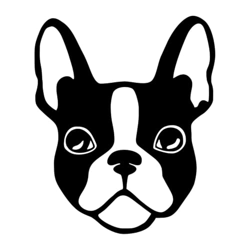 Adesivo cane razza Bulldog Francese mod. 3 Prespaziato colore nero cm. 10