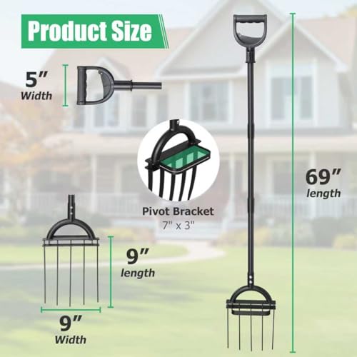 Horquilla de jardín pesada LLARGUEST 69" con mango ergonómico miniatura 4