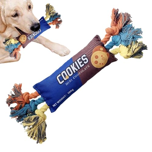 Dog Chew Toy, Squeaky Interactive Dog Toys, Puppy Chew Toys for Teething, Indestructible Dog Tug Toys, Pet Chew Toys for Small D