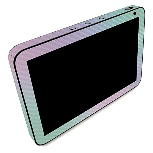 Image of MightySkins Carbon Fiber Skin Compatible with Amazon Echo Show 8 (Gen 2) - Cotton Candy | Protective, Durable Textured Carbon Fiber Finish | Easy to Apply | Made in The USA