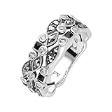 bague marcassite onyx Comme c'est la tradition des bijoux en marcassite, cette bague a une finition oxydée qui aide à créer un look vintage.