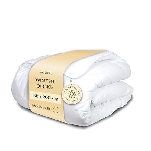 WENDRE Warme Winterdecke 135x200 cm – 300 GSM Dicke Decke mit Duo-Lagen-Füllung aus...