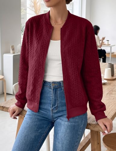 Image of Zip Up Sweatshirts for Women Casual Outfits Cardigan Outerwear Trendy Winter Jackets Coat