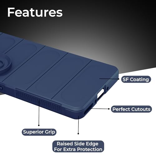 Image of A rtistque Liquid Silicone Stripes Back Cover Case for Mi Redmi Note 12 Pro Plus 5G | with Camera Protection | with Inner Fabric | Anti Slip Grip | AirBag Case - Blue