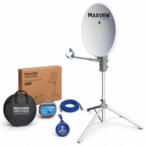 Maxview Precision 55cm Portable Satellite Kit for Caravan...