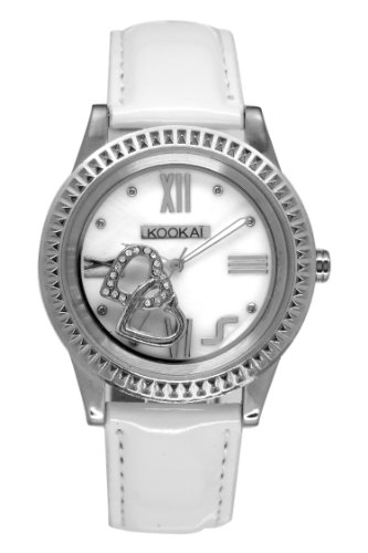 Kookaï - KO 037/BB - Montre Femme - Quartz Analogique - Cadran Blanc - Bracelet Cuir Blanc