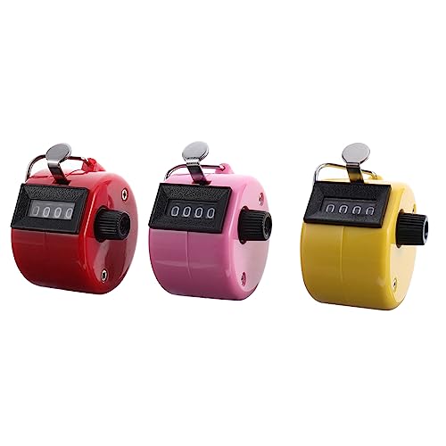 FOYTOKI 3 Pcs Manual Mechanical Counter Tally Clicker for Sports Events and Office Use Lightweight Durable Random Color