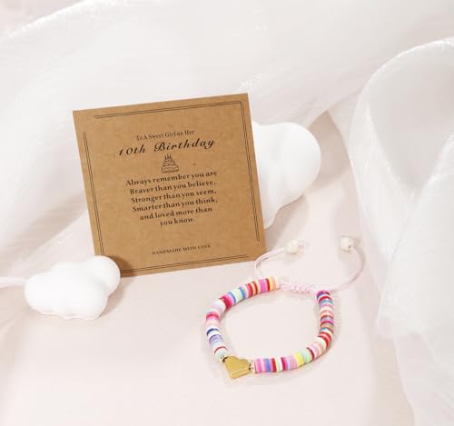 Happy Birthday Bracelets Gifts for 8-12 Year Old Girls,Heart Charm Bracelets Gifts for Teen Girls Unique Birthday Gifts for Daughter Granddaughter Niece Sister Friends3