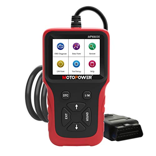 MOTOPOWER MP69035 OBD2 Scanner Universal Car Engine Fault Code Reader, CAN Diagnostic Scan Tool for All OBD II Protocol Cars Since 1996 Red