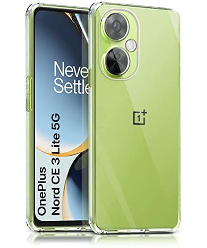 Image of WOW IMAGINE Crystal Clear Transparent Back Case Cover for OnePlus Nord CE 3 Lite 5G | Full Device & Camera Protection Shockproof TPU Silicone Back Cover Case - Transparent