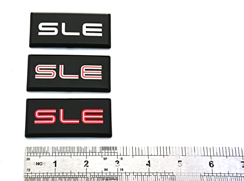 Image of SSDD 2 Pack SLE Side Cab Emblems 3D NamePlate Badge Logo Replacement for GMC Suburban Sierra Yukon Savanna (Chrome /Black),CH-SLE