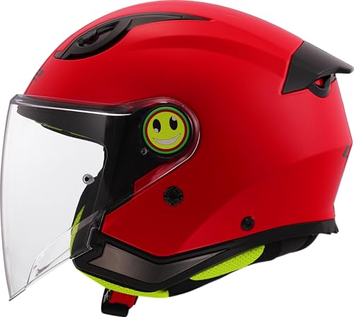 Ls2, Casco Moto Jet Bambino Funny Ii Solid Gloss Red, M