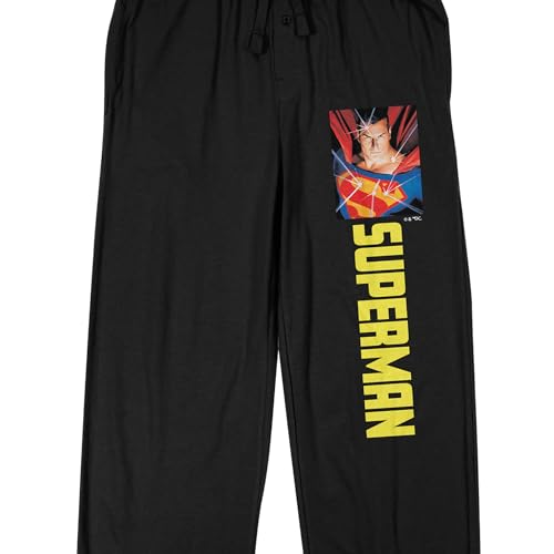 Superman Classic Men's Black Sleep Pajama Pants2