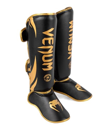Venum, Challenger Standup Shin Guards, Men's, XL, Black/Gold, Black / Gold - Image 3