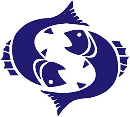 Pisces Zodiac Vinyl Sticker Decals (Pack of 2) for Car Bumper Window Laptop Tablet Phone (4